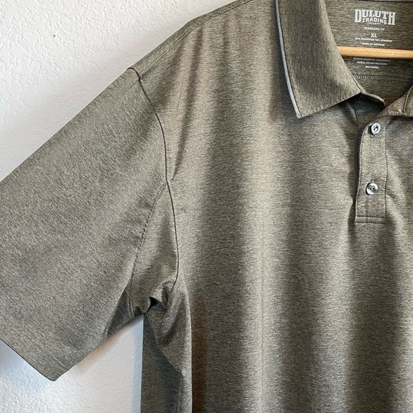 Duluth Trading Green Short Sleeve Pressure Cooker Standard Fit Polo with Pocket - Picture 2 of 8